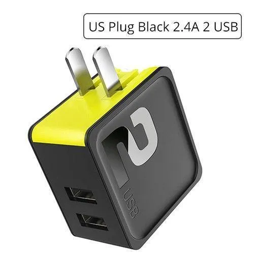 ROCK Sugar 4 2 1 Ports USB-Wandladegerät Telefon Schnellreiseadapter 5V1A 5V2.4A 5V4A EU US-Stecker für iPhone Samsung Xiaomi