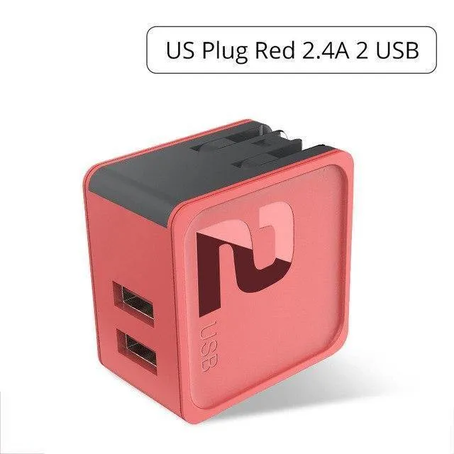 ROCK Sugar 4 2 1 Ports USB-Wandladegerät Telefon Schnellreiseadapter 5V1A 5V2.4A 5V4A EU US-Stecker für iPhone Samsung Xiaomi