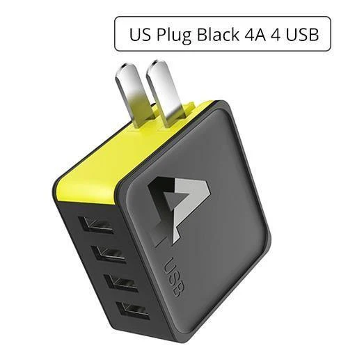 ROCK Sugar 4 2 1 Ports USB-Wandladegerät Telefon Schnellreiseadapter 5V1A 5V2.4A 5V4A EU US-Stecker für iPhone Samsung Xiaomi