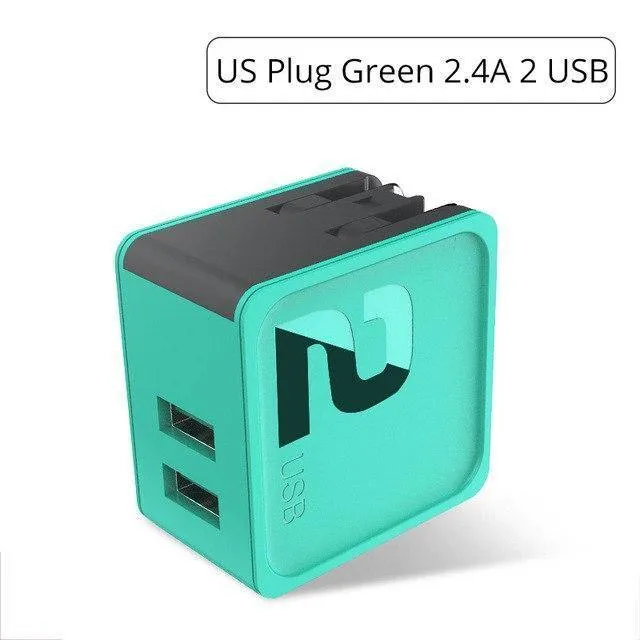 ROCK Sugar 4 2 1 Ports USB-Wandladegerät Telefon Schnellreiseadapter 5V1A 5V2.4A 5V4A EU US-Stecker für iPhone Samsung Xiaomi