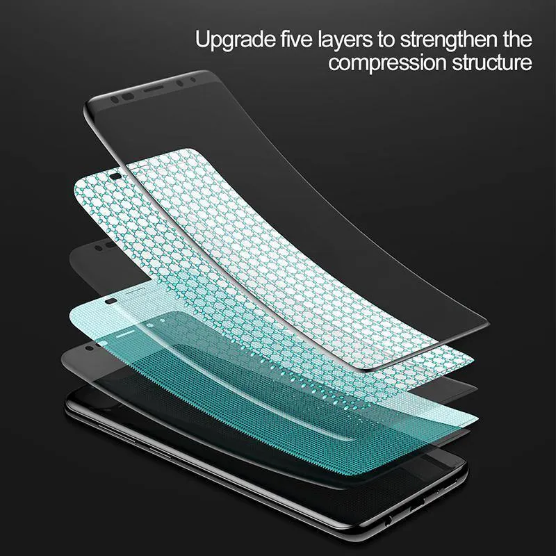 Baseus 3D Oberflächenschutzfolie für Samsung Galaxy S9 S9 + Ultraflaches, vollflächig gehärtetes Glas für Samsung S9 S9 Plus