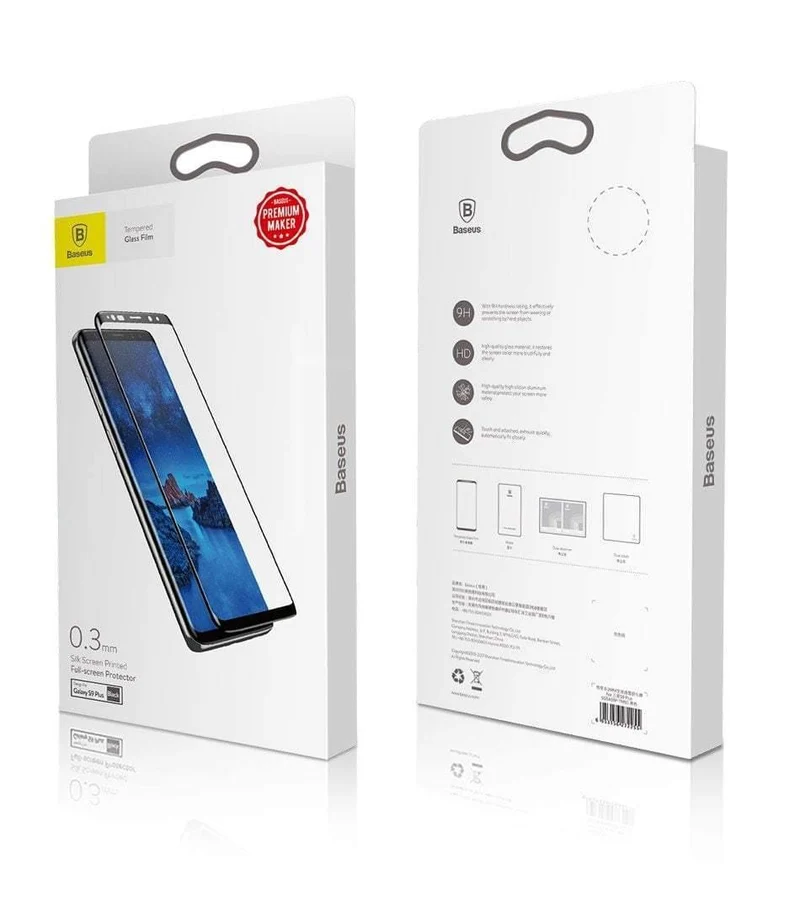 Baseus 3D Oberflächenschutzfolie für Samsung Galaxy S9 S9 + Ultraflaches, vollflächig gehärtetes Glas für Samsung S9 S9 Plus