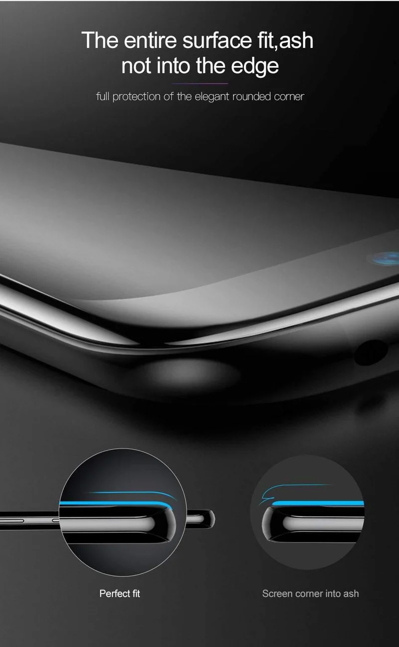 Baseus 3D Oberflächenschutzfolie für Samsung Galaxy S9 S9 + Ultraflaches, vollflächig gehärtetes Glas für Samsung S9 S9 Plus