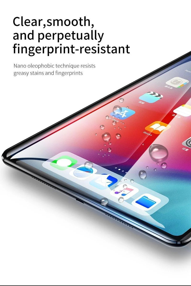 Baseus 0.3mm gehärtetes Glas für Apple iPad Pro 11'' 12.9'' 2018 Schutzglas 9H Kratzfestes Tablet-Glas für iPad Pro 2018