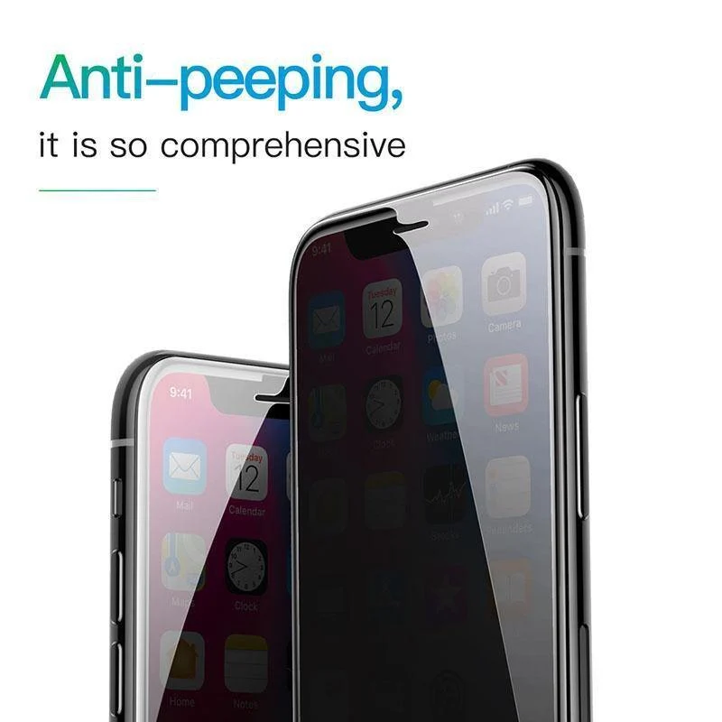 Baseus Anti Spy Displayschutz für iPhone Xs Xs Max XR 2018 Volle Abdeckung aus gehärtetem Glas für iPhone Xs Xs Max Schutzglas