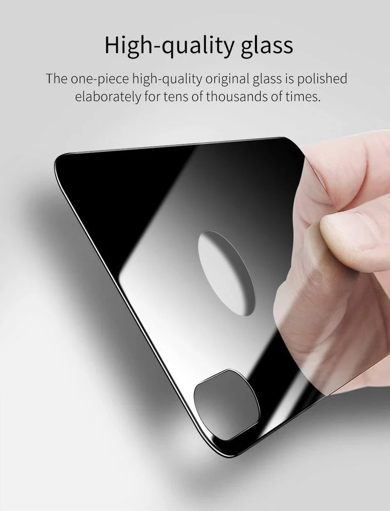 Baseus 3D Vollbild-Schutzglas für iPhone X Displayschutzfolie Frontfolie + Rückseitiges Abdeckglas für iPhone X gehärtetes Glas