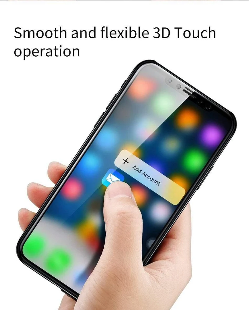 Baseus 3D Vollbild-Schutzglas für iPhone X Displayschutzfolie Frontfolie + Rückseitiges Abdeckglas für iPhone X gehärtetes Glas