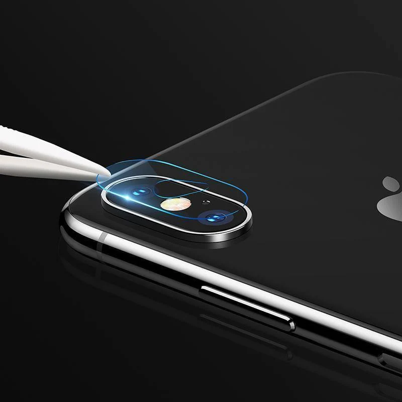 Baseus 0.15 mm gehärtetes Glas-Objektivschutz für iPhone X Kamera-Objektiv-Glasfolie für iPhoneX-Rückobjektiv-Schutzfolie 9H-Glas