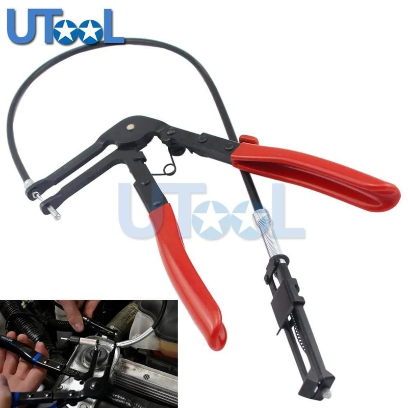 Kabeltyp, flexibler Draht, lange Reichweite, Schlauchklemmenzange für Autoreparaturen, Werkzeug zum Entfernen der Schlauchklemme, 630 mm Draht