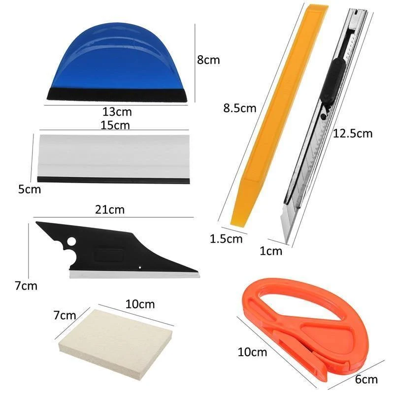 21Pcs Professionelle Autofenster Wrap Vinyl Tools Kit Kratzerfreie Rakel Schaber Rasierer Handschuhmagnete Universal