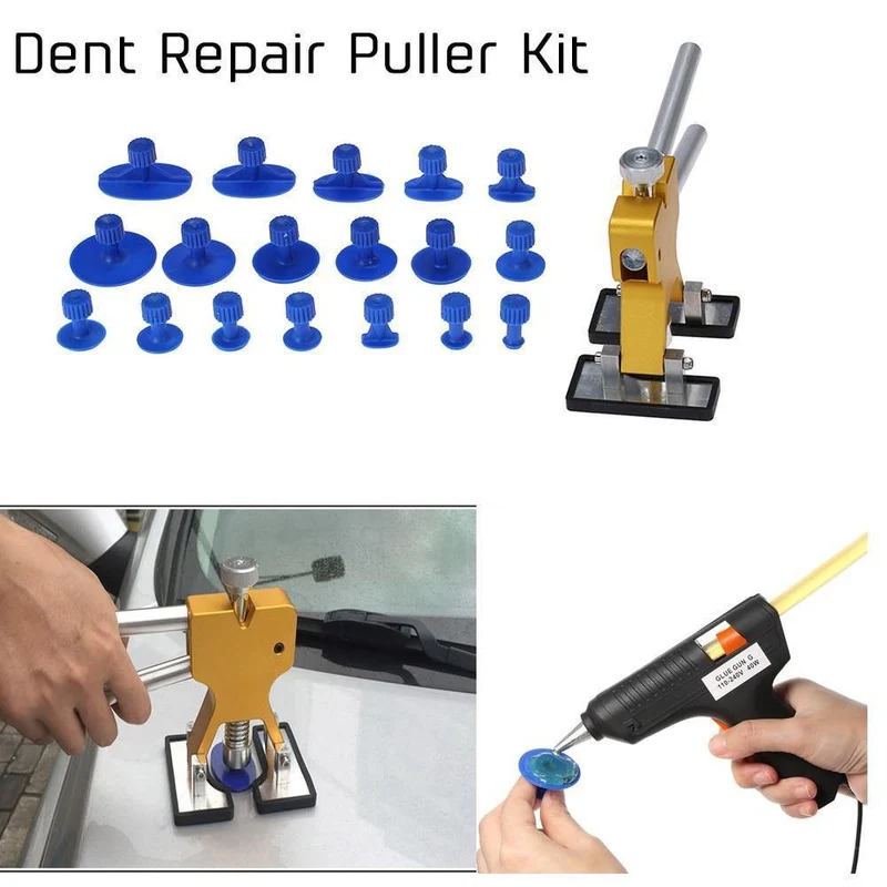 Universal Auto Dent Repair Puller Kit 18 Tabs Hagel Removal Tool Karosserie Paintless Dent Lifter Repair Tool für Auto Motorrad