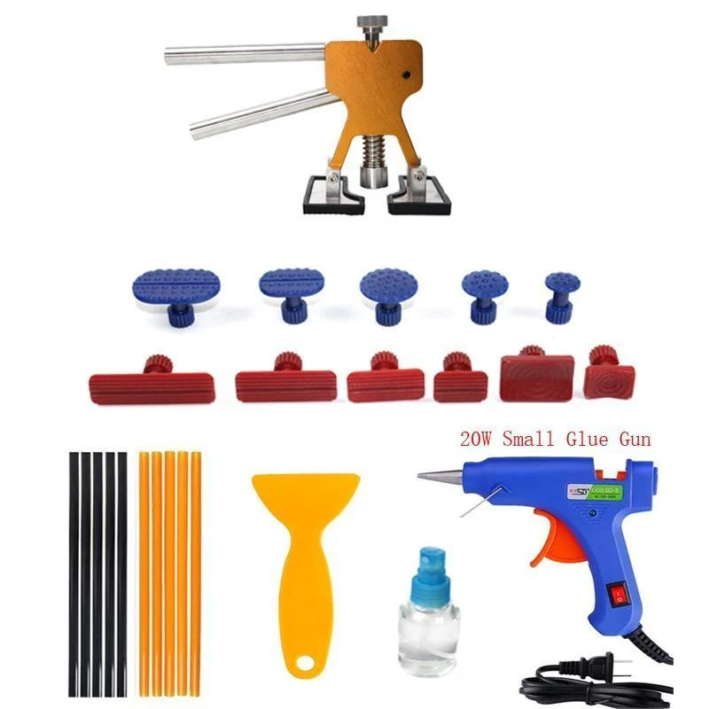 Autolack-Dellen-Reparatur-Werkzeug, Autokarosserie-Lackier-Dellen-Heber, Kleber-Abzieher, Hagelschaden-Reparatur-Werkzeuge, kostenloses Blech-Lackier-Set