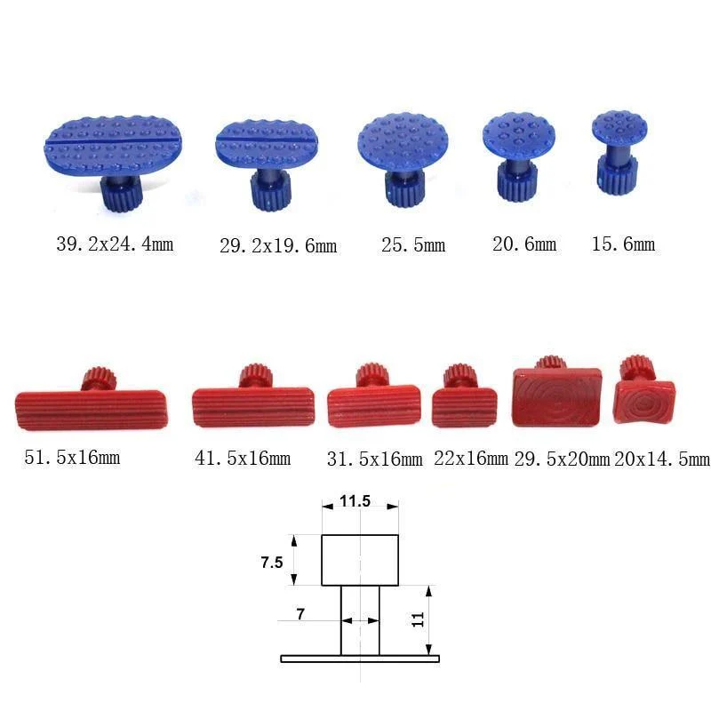 Autolack-Dellen-Reparatur-Werkzeug, Autokarosserie-Lackier-Dellen-Heber, Kleber-Abzieher, Hagelschaden-Reparatur-Werkzeuge, kostenloses Blech-Lackier-Set