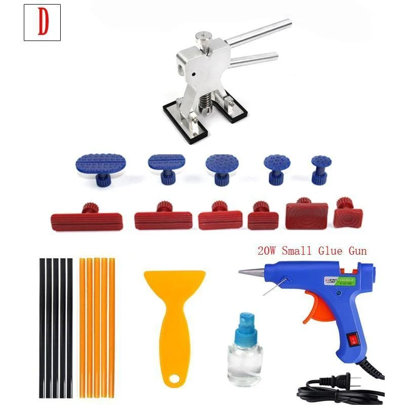 Autolack-Dellen-Reparatur-Werkzeug, Autokarosserie-Lackier-Dellen-Heber, Kleber-Abzieher, Hagelschaden-Reparatur-Werkzeuge, kostenloses Blech-Lackier-Set