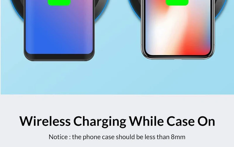 TOPK 10W kabelloses Ladegerät für iPhone X/XS Max XR 8 Plus, schnelles Laden für Samsung S8 S9 Note 9 8 Telefon-Ladegerät-Pad