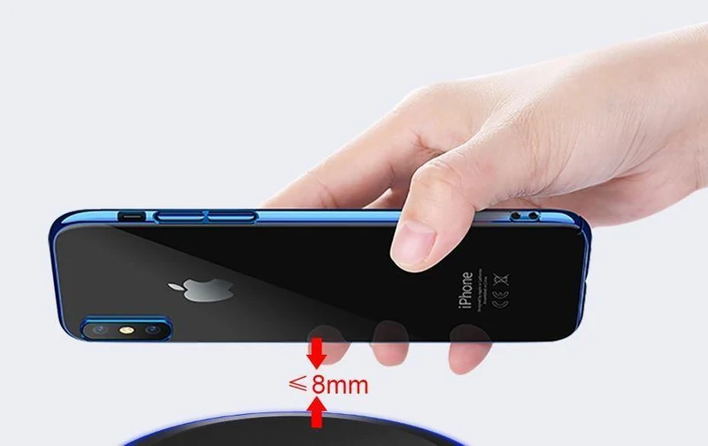 TOPK 10W kabelloses Ladegerät für iPhone X/XS Max XR 8 Plus, schnelles Laden für Samsung S8 S9 Note 9 8 Telefon-Ladegerät-Pad