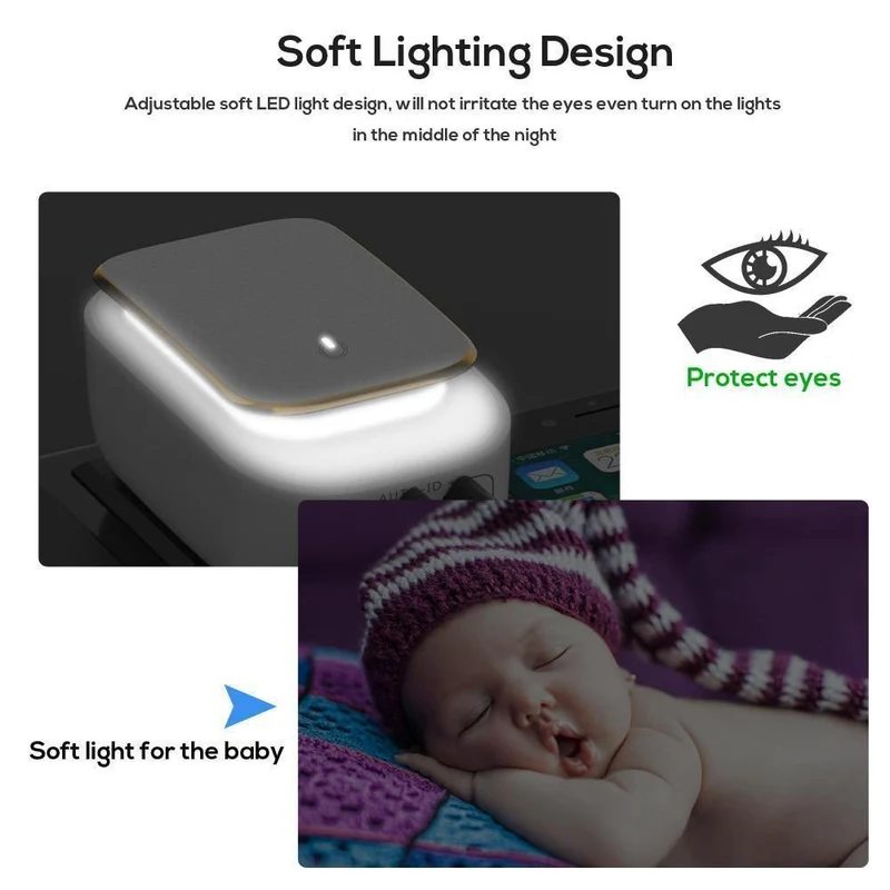 TOPK L-Power 2-Port 5V 2.4A EU&US LED Lampe USB Ladegerät Adapter Auto-ID Tragbares Reise Wandtelefonladegerät für iPhone Xiaomi