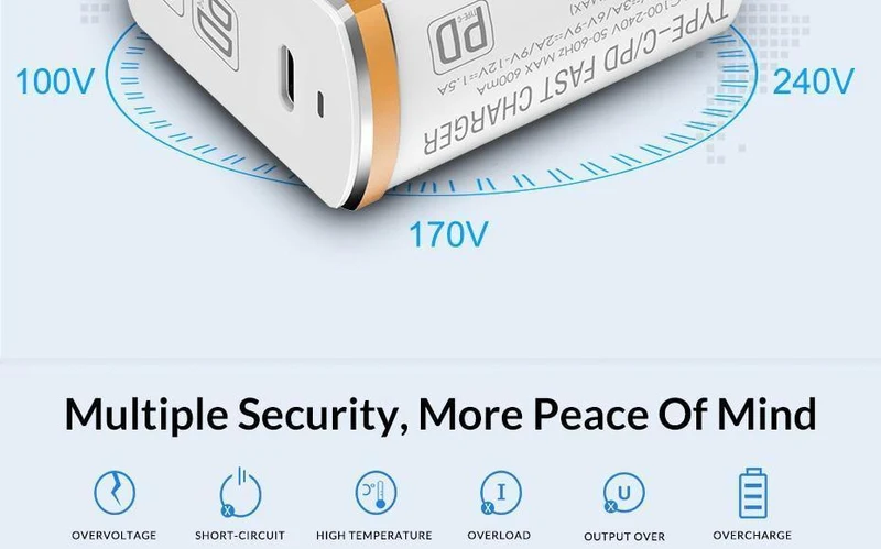 TOPK 18W Typ C PD Schnelllade-USB-Ladegerät für Samsung Galaxy S9 S8 Plus EU/UK-Stecker Telefon-Schnellladegerät