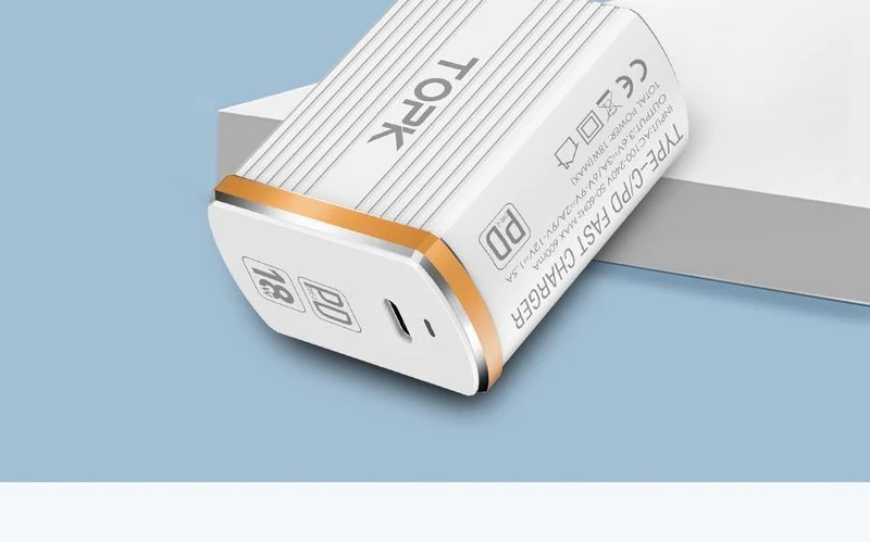 TOPK 18W Typ C PD Schnelllade-USB-Ladegerät für Samsung Galaxy S9 S8 Plus EU/UK-Stecker Telefon-Schnellladegerät