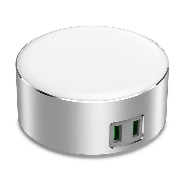 TOPK 5 V 2.4 A (max.) 12 W Auto-ID Dual USB-Ladegerät Dimmbare Smart LED Tischlampe EU-Handy-Ladegerät für iPhone Samsung Xiaomi