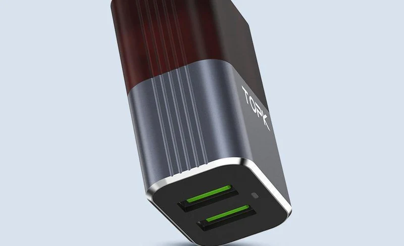 TOPK Auto-ID Dual USB Ladegerät Adapter Handy EU/US/UK Reise Wand Tragbare Telefon Ladegerät für iPhone Samsung Xiaomi Huawei