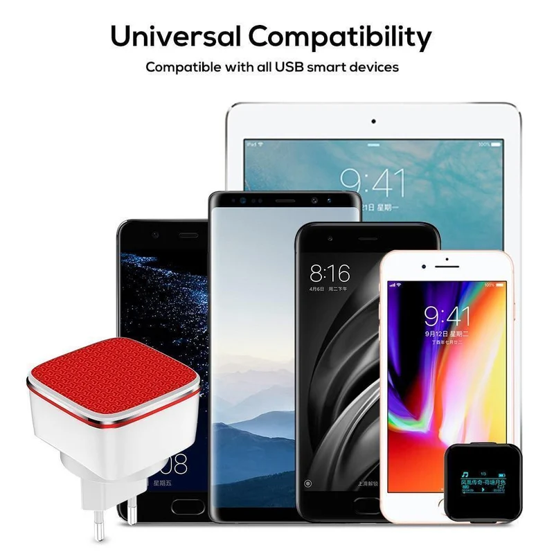 TOPK Schnelles USB-Ladegerät 21 W Quick Charge 2.0 Handy-Ladegerät Auto-ID Dual USB-Wandladegerät Adapter für Samsung Xiaomi Huawei