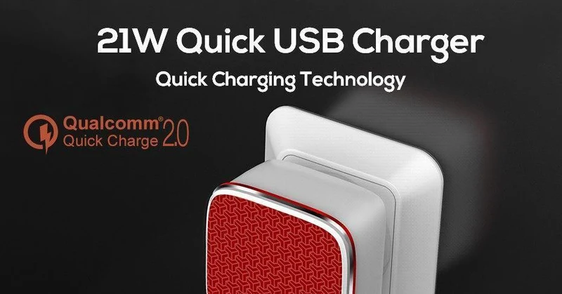 TOPK Schnelles USB-Ladegerät 21 W Quick Charge 2.0 Handy-Ladegerät Auto-ID Dual USB-Wandladegerät Adapter für Samsung Xiaomi Huawei