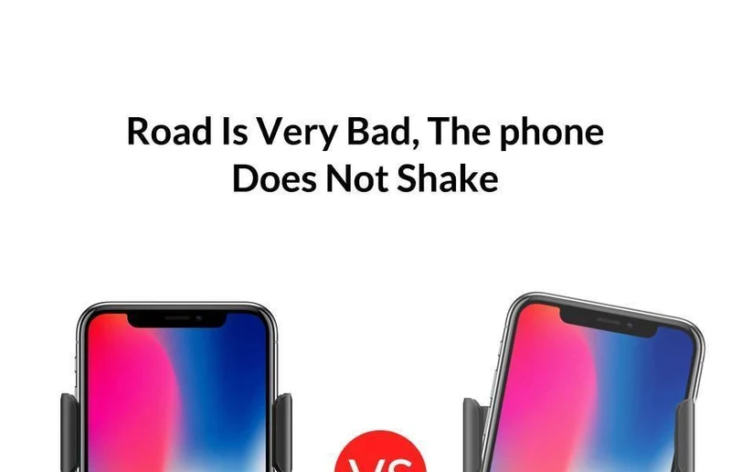 TOPK Autohalterung für kabelloses Ladegerät für iPhone XS Max XR 8 Plus, 10 W, schnelles kabelloses Laden, Autotelefonhalter für Samsung Note 9 S9 S8