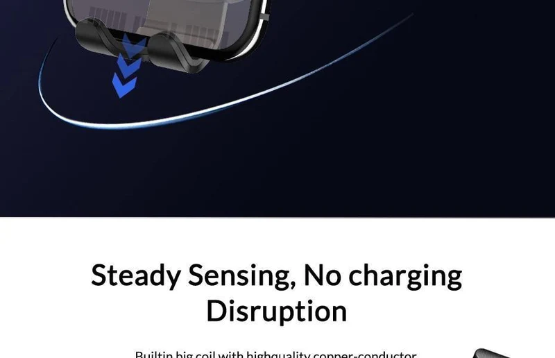 TOPK Autohalterung für kabelloses Ladegerät für iPhone XS Max XR 8 Plus, 10 W, schnelles kabelloses Laden, Autotelefonhalter für Samsung Note 9 S9 S8