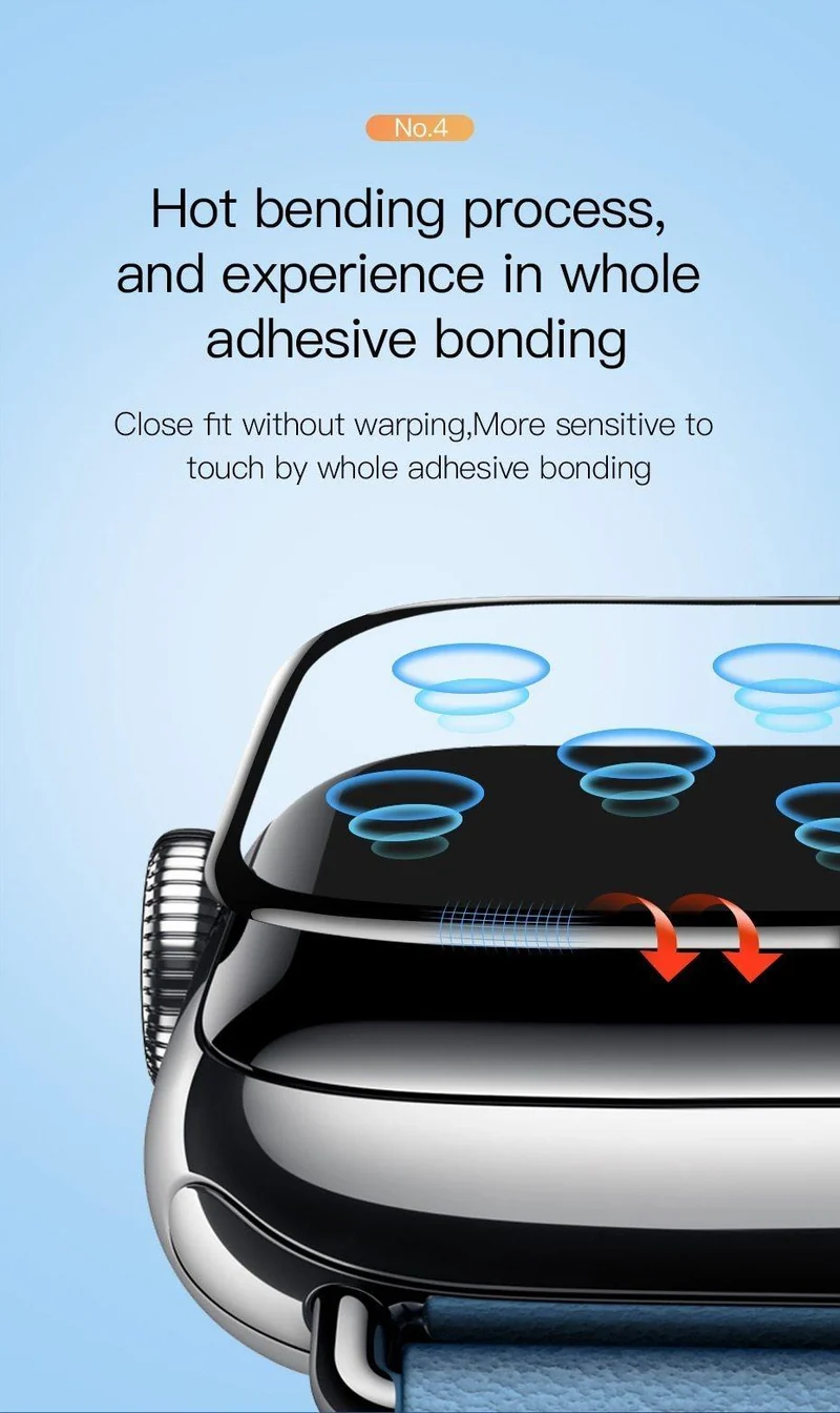 Baseus 0.3 mm Displayschutzfolie für iWatch 4, kratzfestes Glas, vollständige Abdeckung, Touchscreen-Schutzfolie für Apple Watch Series 4