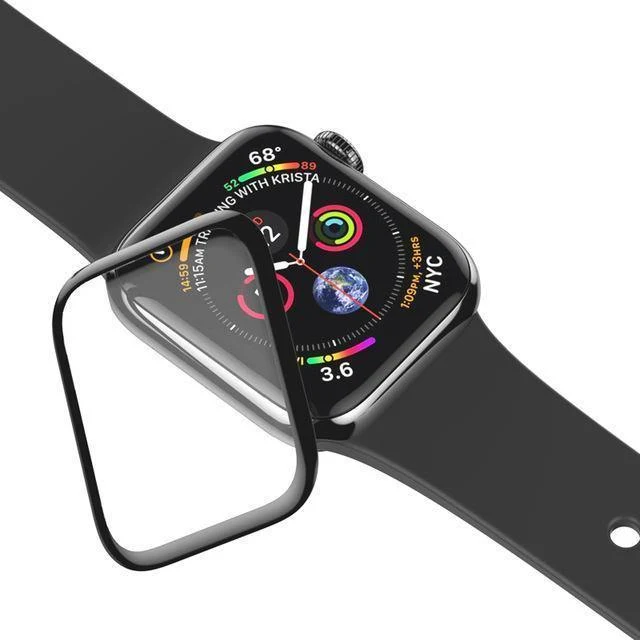 Baseus 0.3 mm Displayschutzfolie für iWatch 4, kratzfestes Glas, vollständige Abdeckung, Touchscreen-Schutzfolie für Apple Watch Series 4