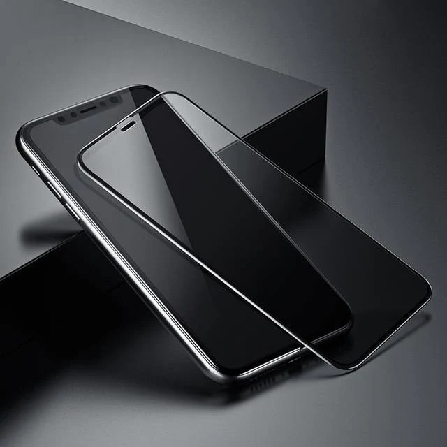 Baseus 0.23 mm Anti-Peep-Displayschutz für iPhone Xs Max XR XS gehärtetes Glas Vollabdeckung Sichtschutzfolie für iPhoneX