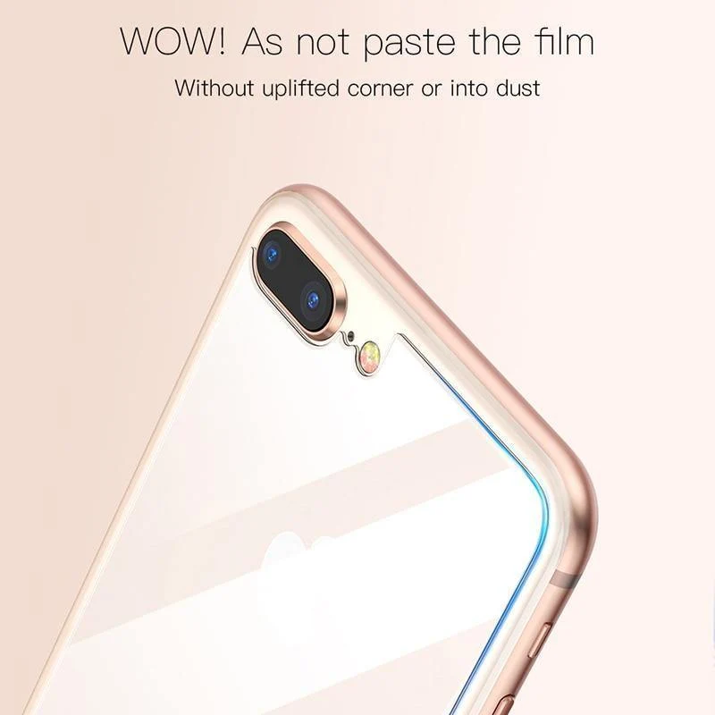 Baseus 0.3 mm Rückseiten-Displayschutzfolie für iPhone 8, Rückseite aus gehärtetem Glas für iPhone 8 Plus, Rückseite aus gehärtetem Glas