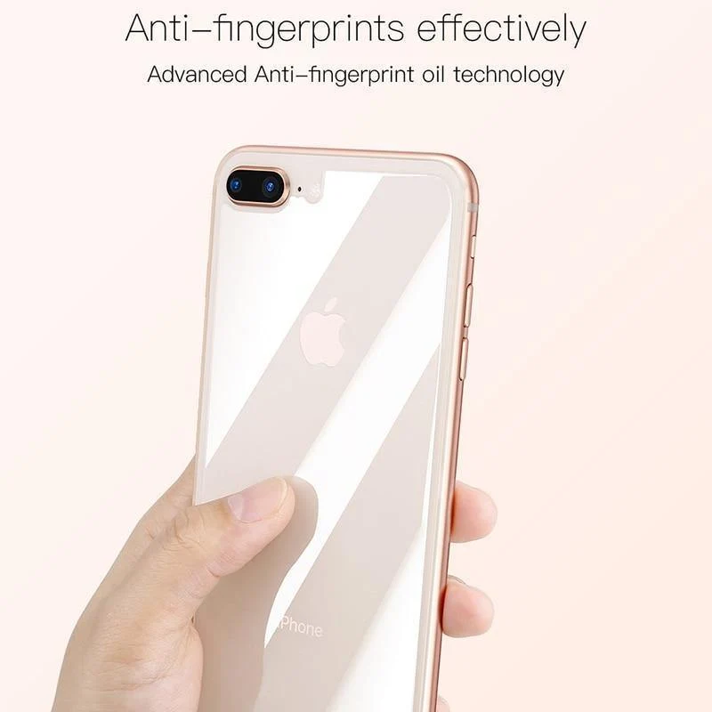 Baseus 0.3 mm Rückseiten-Displayschutzfolie für iPhone 8, Rückseite aus gehärtetem Glas für iPhone 8 Plus, Rückseite aus gehärtetem Glas