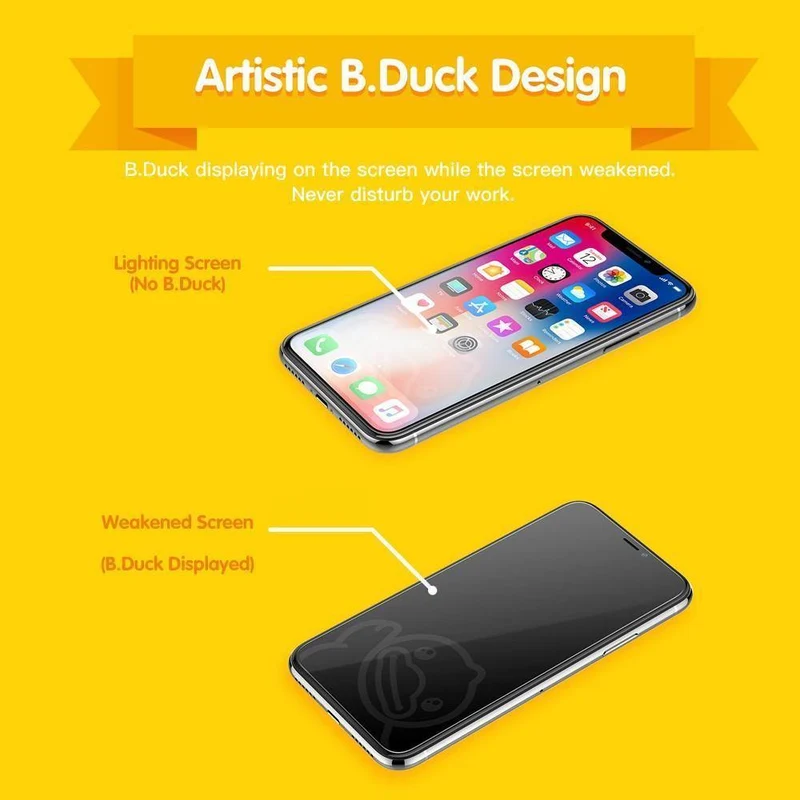 B.Duck P8 für iPhone X Displayschutzfolie aus gehärtetem Glas für Apple High Definition Protective Film Glass