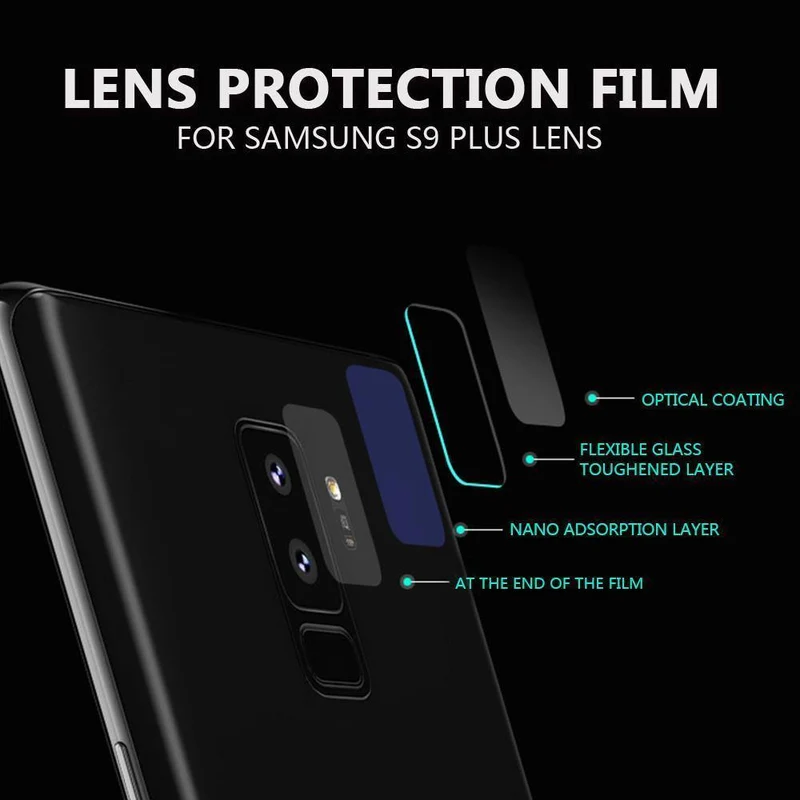 Gehärtete Linsenfolie, Telefonlinsenfolie, langlebige, blendfreie Handylinse, gehärtetes Glas, 9H, staubdicht für Smartphones