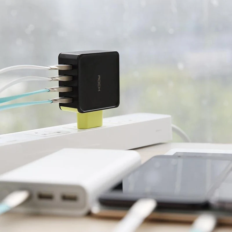 ROCK Handy-Ladegerät 5V1A 5V2.4A Universal-Reisetelefon-USB-Ladegerät 2 USB-Wandladegerät für iPhone-Adapter Ausverkauf 49 %