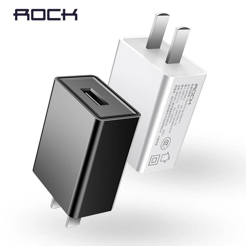 ROCK Universal-USB-Ladegerät, US-Stecker, Reise-Wandladegerät, Adapter, Handy-Ladegerät für iPhone, Samsung, Tablet, Ausverkauf 49 %