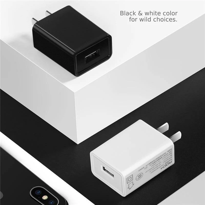 ROCK Universal-USB-Ladegerät, US-Stecker, Reise-Wandladegerät, Adapter, Handy-Ladegerät für iPhone, Samsung, Tablet, Ausverkauf 49 %