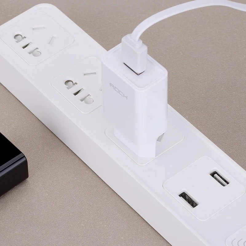 ROCK Schnellladegerät USB-Ladegerät MTK-Schnellladegerät 2 in 1-Technologie 5V2A 9V2A Universal-Schnellladegerät Ausverkauf 49%
