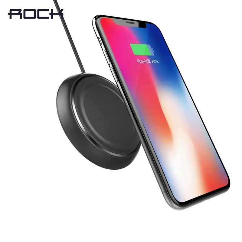 ROCK Qi Wireless-Ladegerät für iPhone X 8 für Samsung Galaxy Note 8 S8 S7 S6 Rand Handy Desktop 5W Wireless Charging