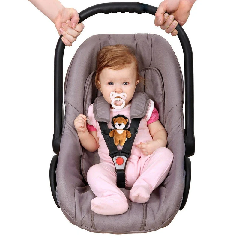 Babysitz-Schloss, Sicherheitsgurt, Gürtelschnalle mit Plüsch-Löwenbezug für Kinderauto, Stuhl, Kinderwagen, Kinderwagen