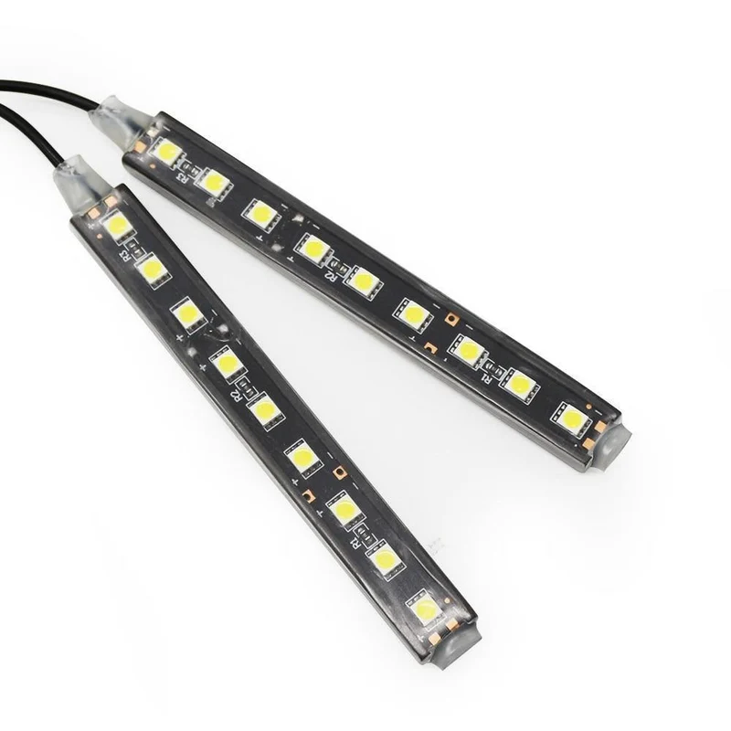 RGB LED DRL Streifen Licht Auto Innen Dekorative Lichter Automobil Atmosphäre Lampe Fernbedienung/Sprache/App Control Fuß lampen