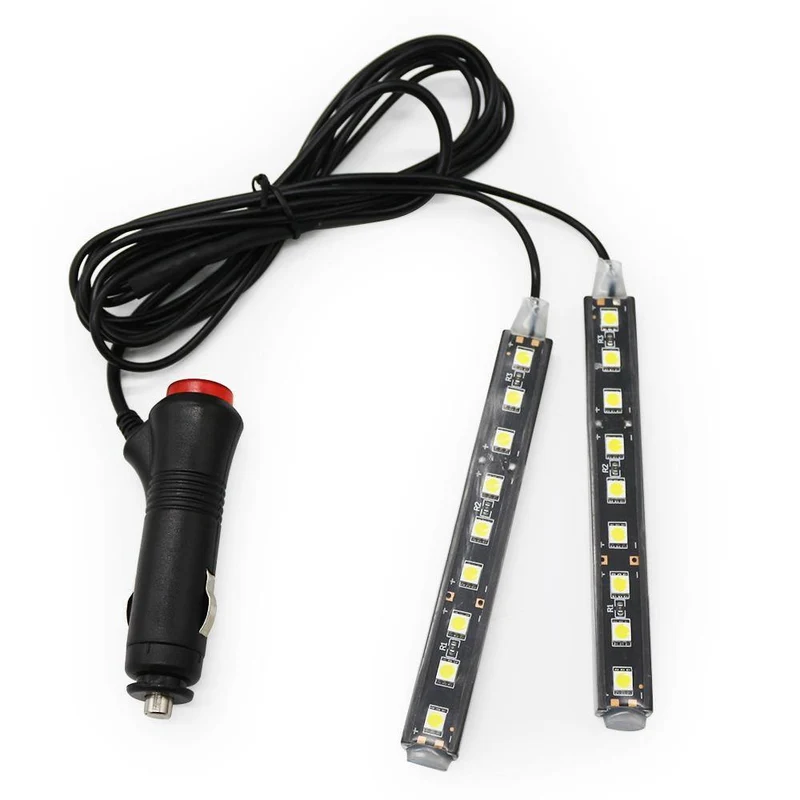 RGB LED DRL Streifen Licht Auto Innen Dekorative Lichter Automobil Atmosphäre Lampe Fernbedienung/Sprache/App Control Fuß lampen