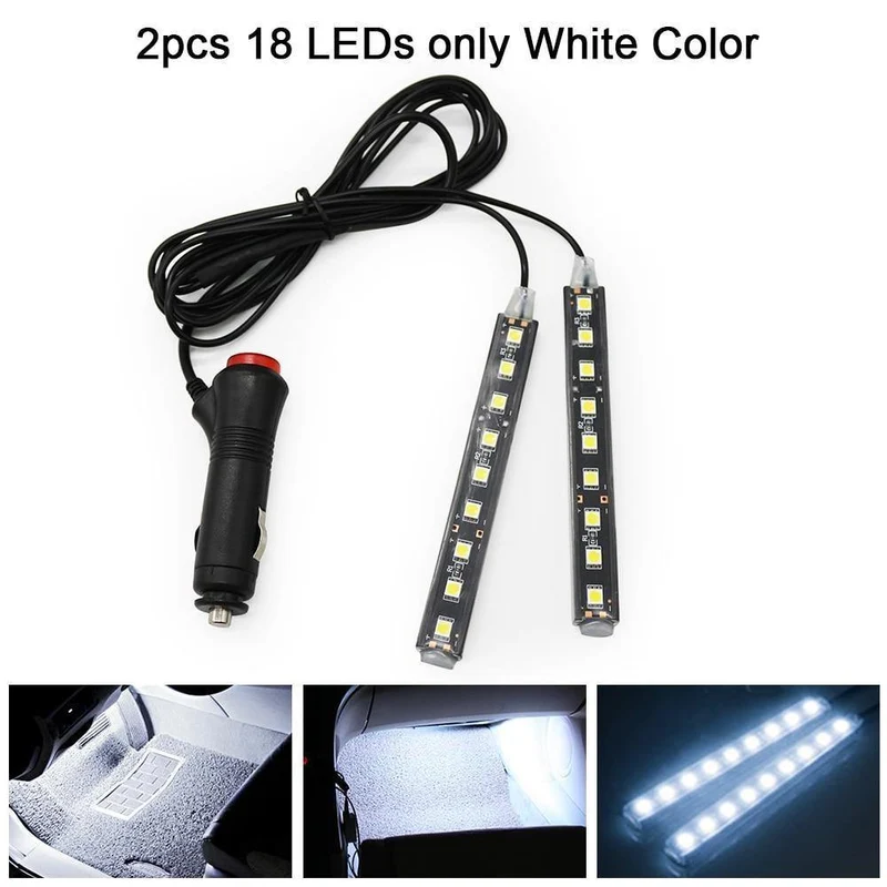 RGB LED DRL Streifen Licht Auto Innen Dekorative Lichter Automobil Atmosphäre Lampe Fernbedienung/Sprache/App Control Fuß lampen