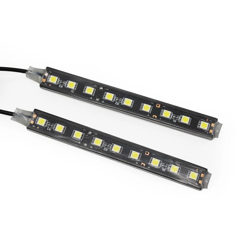 RGB LED DRL Streifen Licht Auto Innen Dekorative Lichter Automobil Atmosphäre Lampe Fernbedienung/Sprache/App Control Fuß lampen