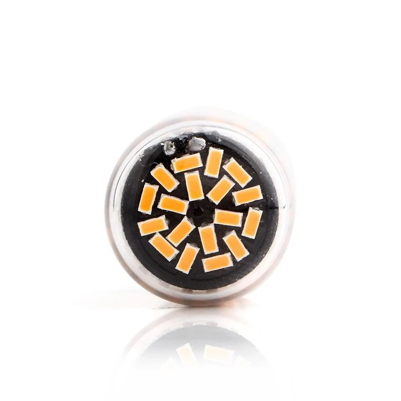 E-Bright 2 Stück 1156 P21W BA15S PY21W BAU15S LED Canbus 3014 S25 fehlerfrei Auto-Blinker 12 V DC, kein Hyperblitz, bernsteinfarben, weiß