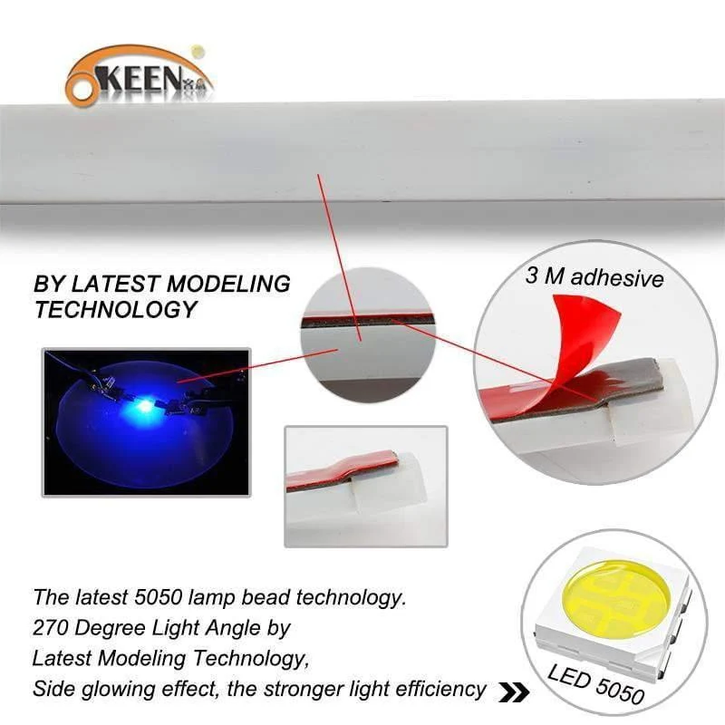 Bernstein Blinker Flow LED Kofferraum Streifen Licht Heckklappe Gepäck 12V Auto Rückleuchte Dynamischer Streamer Schwimmender RGB LED Streifen