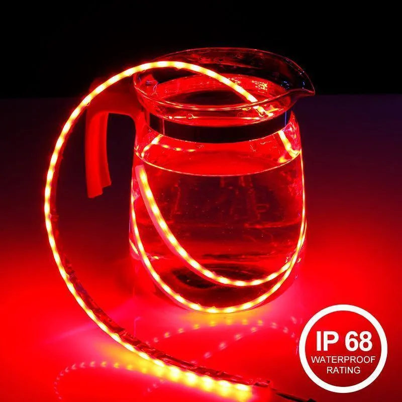 Bernstein Blinker Flow LED Kofferraum Streifen Licht Heckklappe Gepäck 12V Auto Rückleuchte Dynamischer Streamer Schwimmender RGB LED Streifen