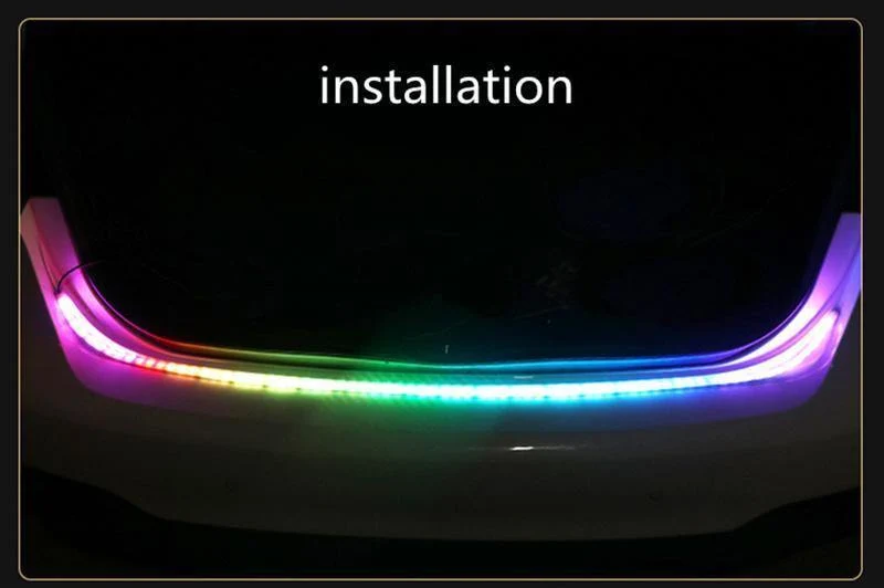 Bernstein Blinker Flow LED Kofferraum Streifen Licht Heckklappe Gepäck 12V Auto Rückleuchte Dynamischer Streamer Schwimmender RGB LED Streifen